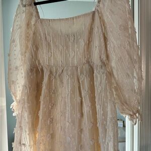 A. Calin Flying Tomato Cream and Black Dress